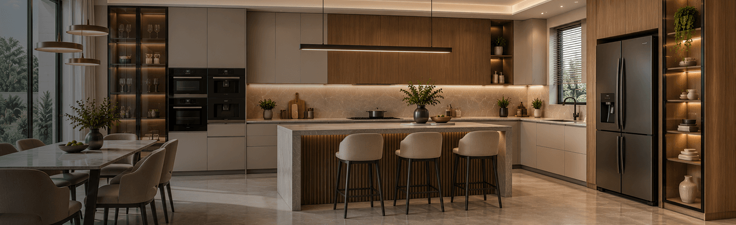 Modern modular kitchen interior