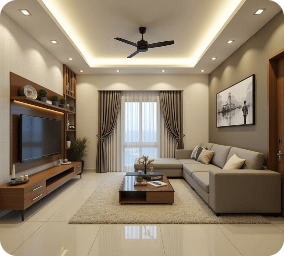 Modern living room interior design