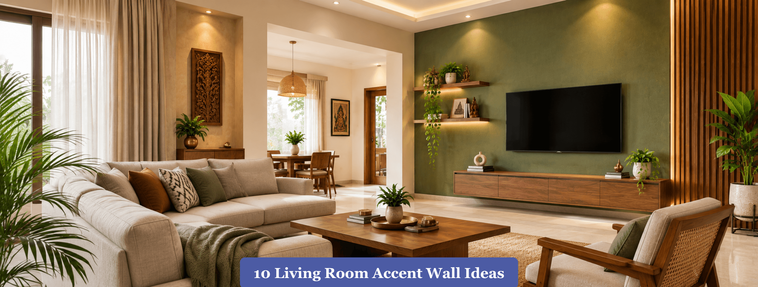 Living Room Accent Wall Ideas for Indian Homes