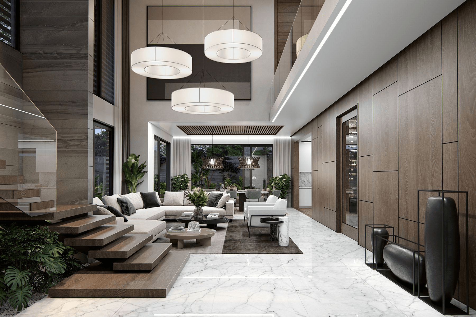 Residential interior living space