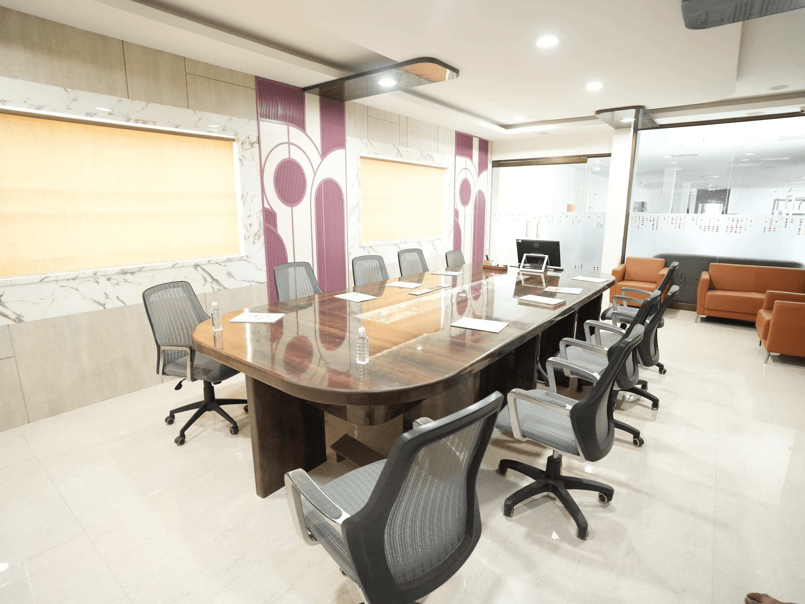 Sustainable office workspace with natural light
